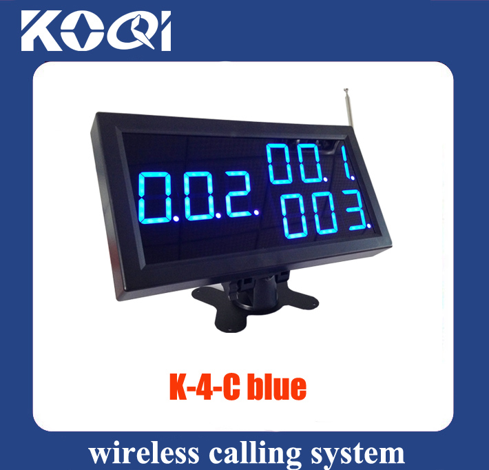 Wireless Calling System Display Receiver K-4-C-Blu