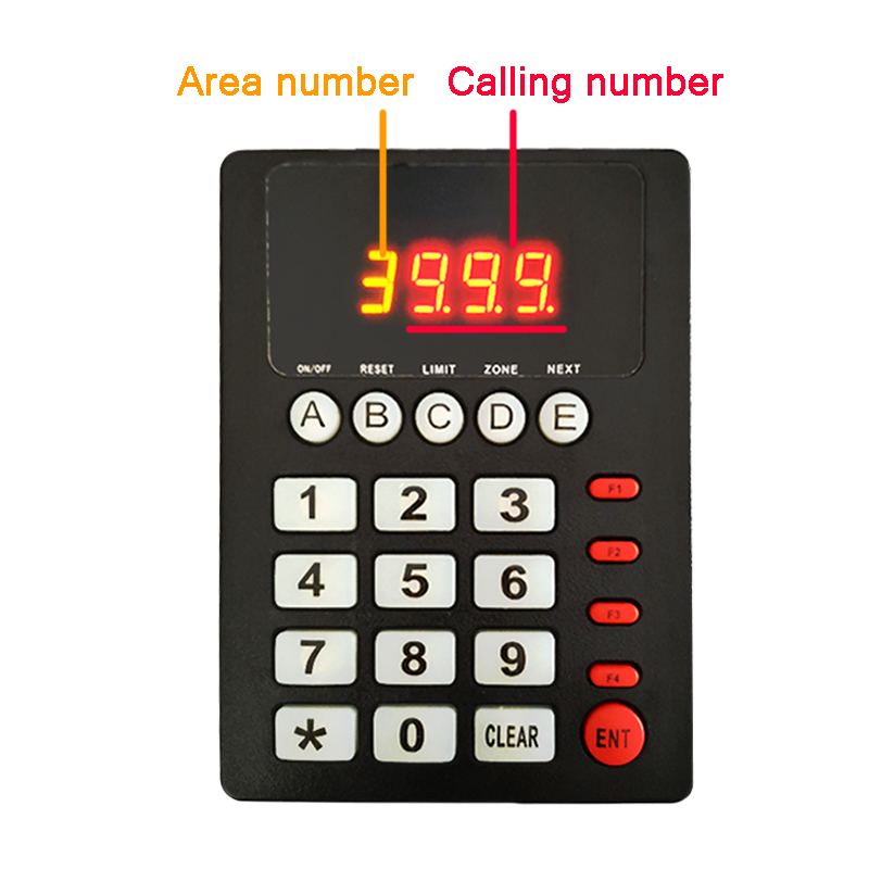 Electronic queuing system keypad