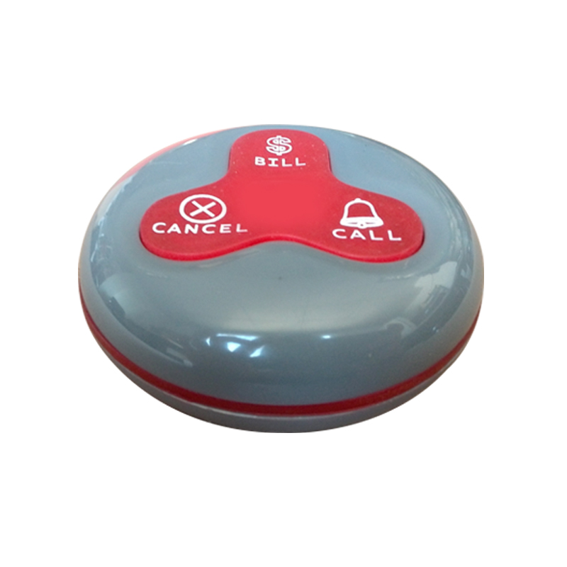 Restaurant table call button for wireless call wai