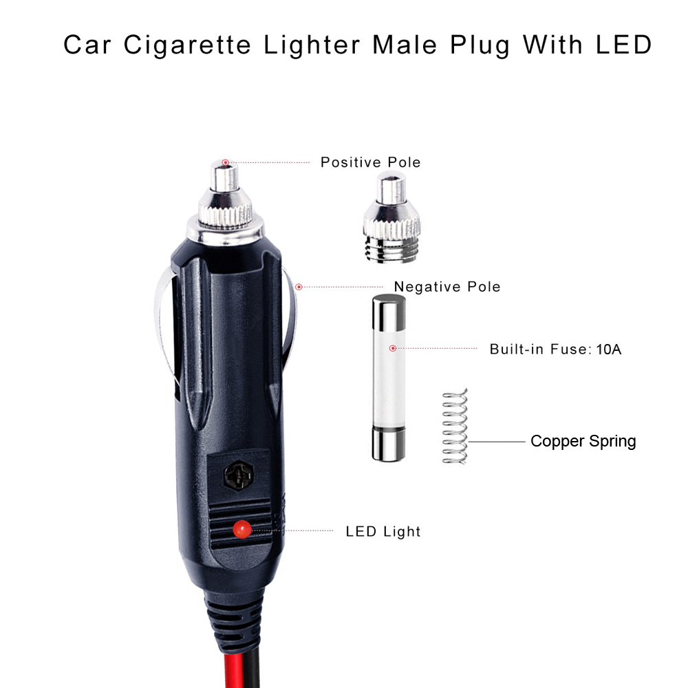 12V Cigarette Lighter Plug