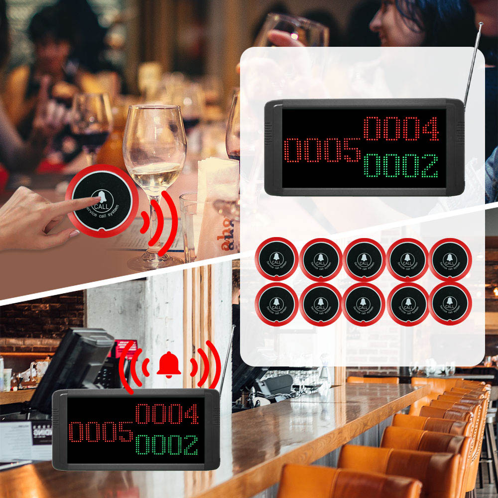 K-700C K-E1 1+10 Wireless Waiter Call Button Syste