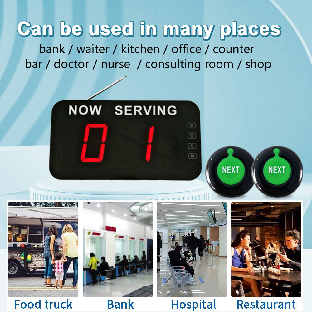 K-Q12 K-01-N 1+3 Led Number Call System 