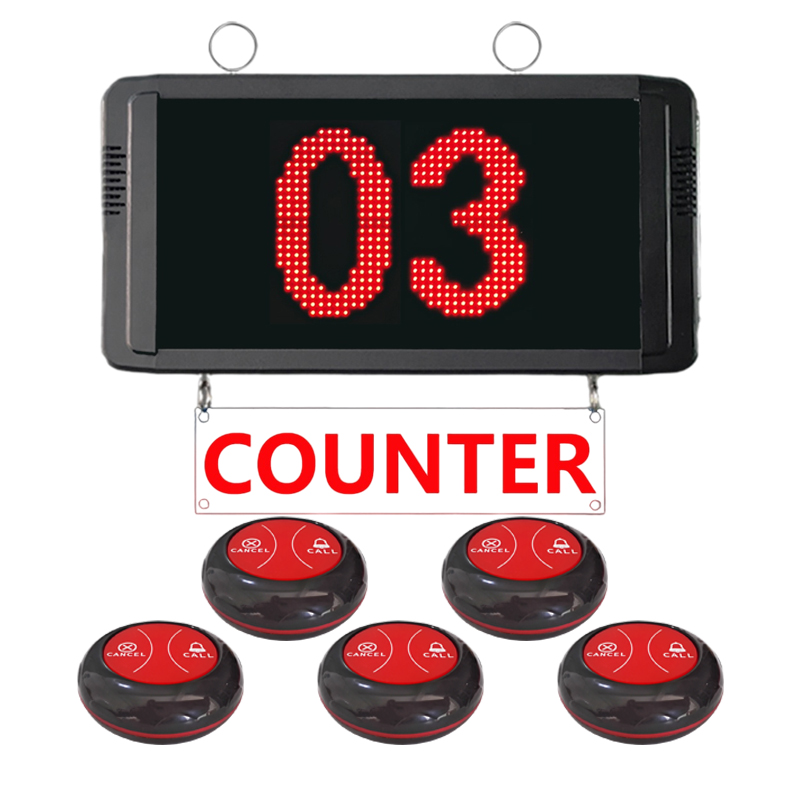 K-D100-counter K-A2 1+5 Teller queue call system