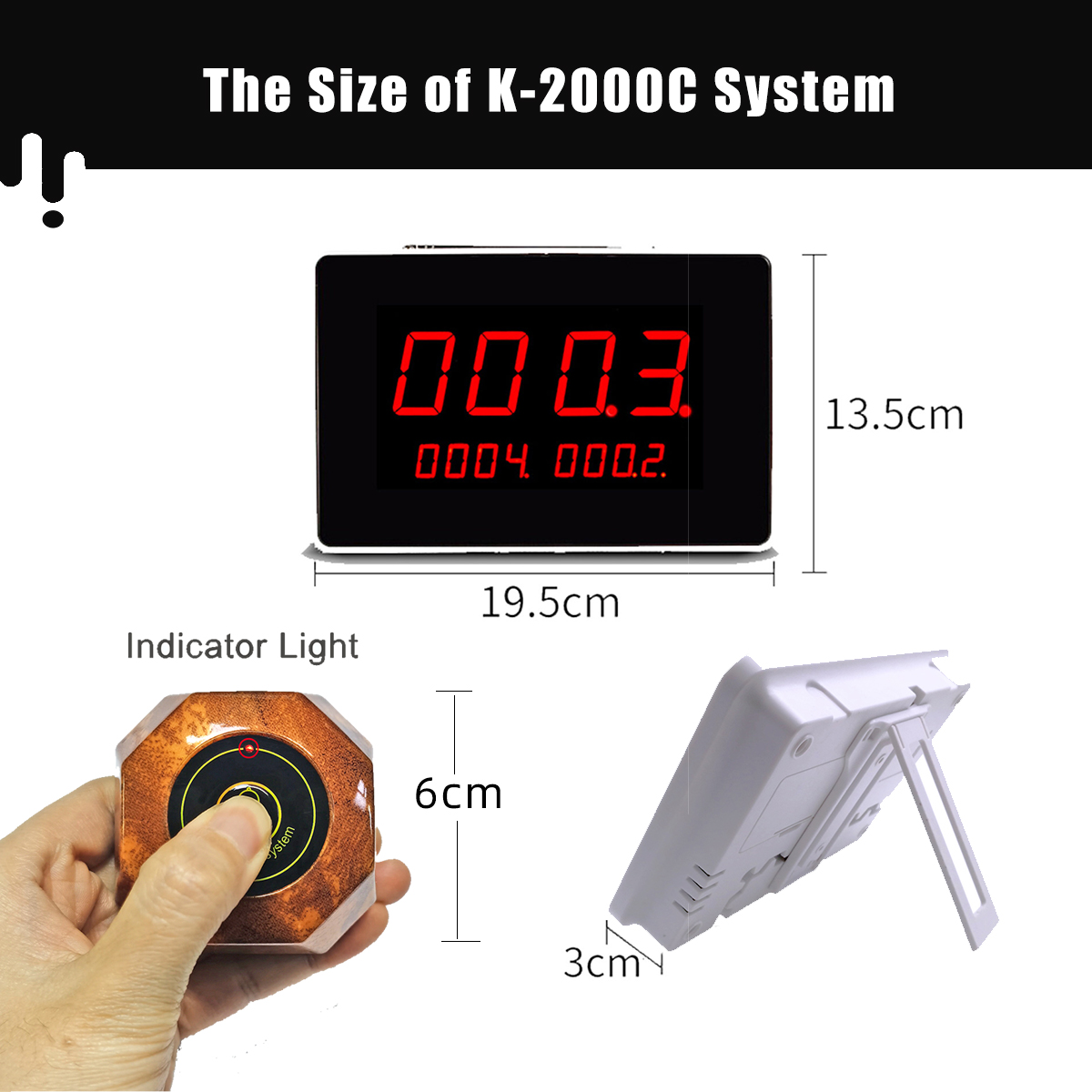 K-2000C K-AB 1+10 restaurant call system