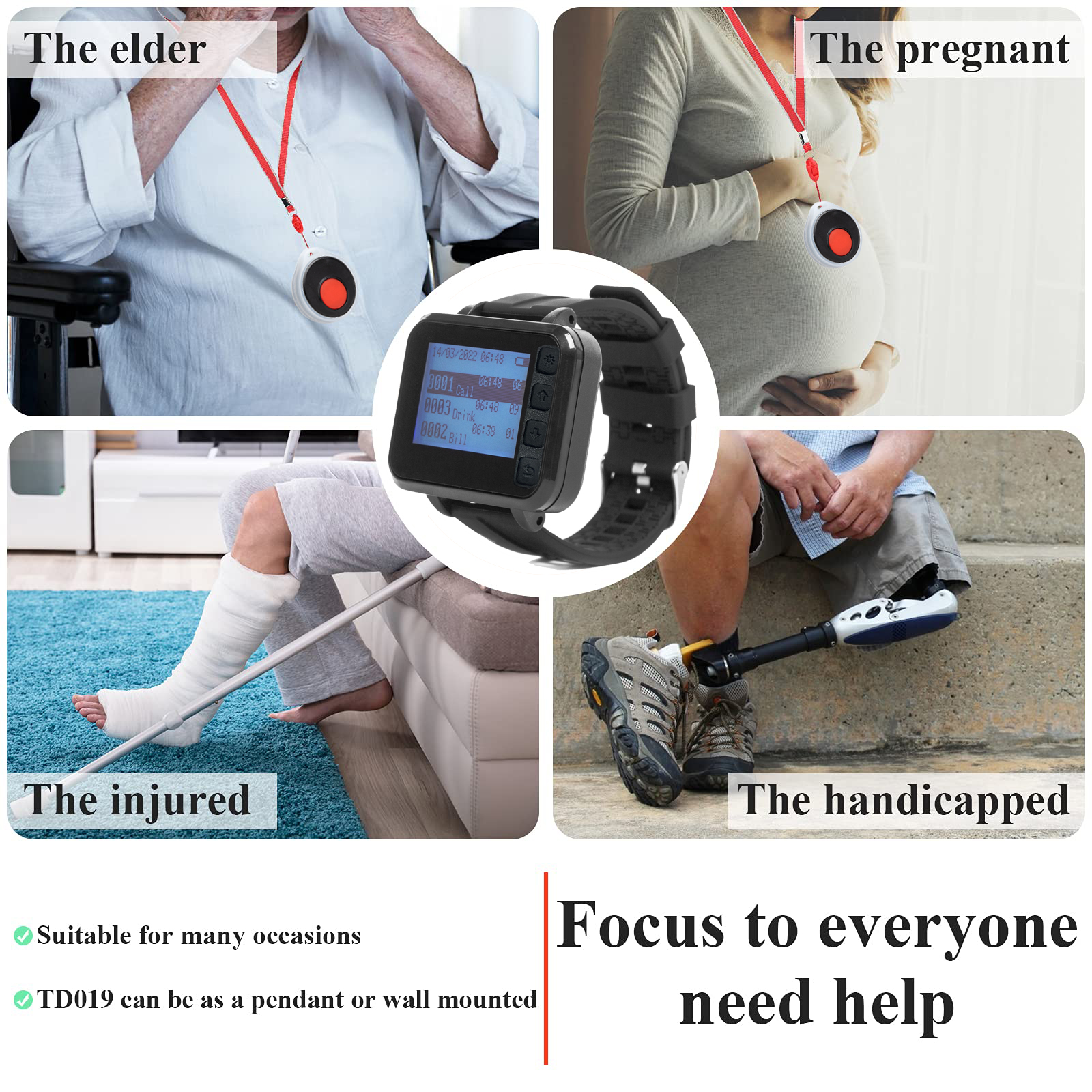 K-300PLUS+K-HB 1+2 nurse call button hospital